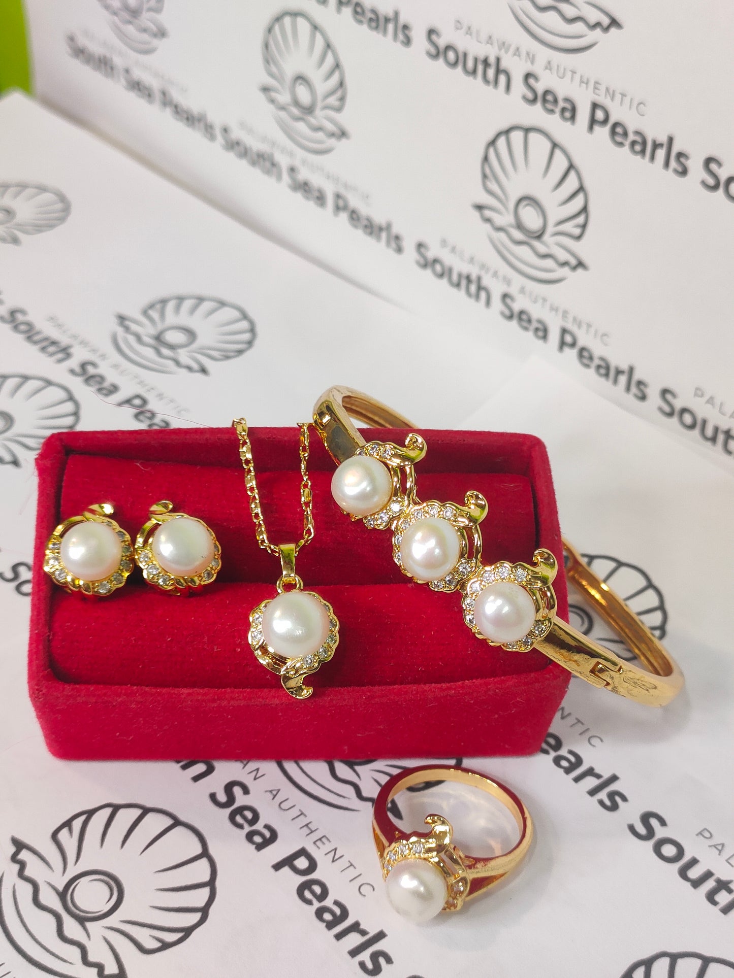 Authentic Fresh Water Pearl Sets in 5 Micron Settings