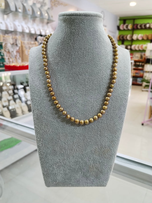 6mm to 7mm Authentic Golden Color South Sea Pearl Choker Necklace