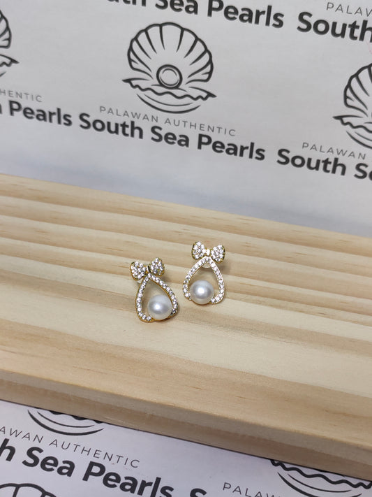 Authentic Fresh Water Pearl Earrings in 5 Micron Settings