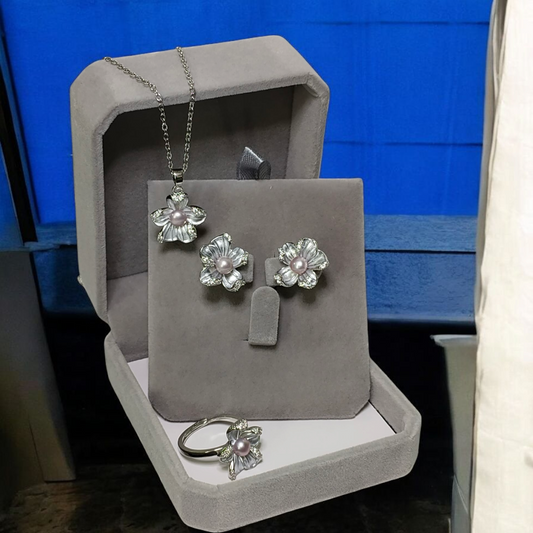 Authentic Fresh Water Pearl Sets in 5 Micron Setting