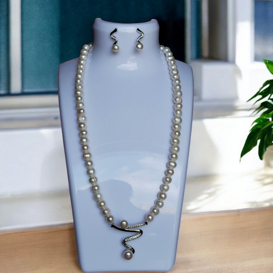 Authentic Fresh Water Pearl Sets in 5 Micron Setting