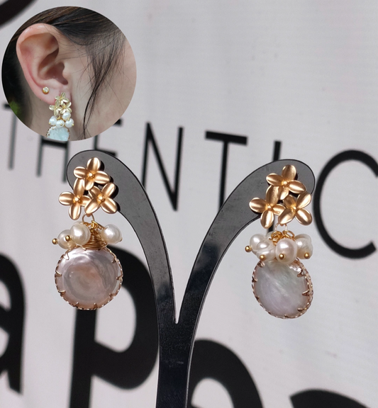 Authentic Fresh Water Pearl Earrings in 5 Micron Settings