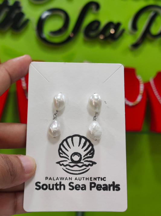 Authentic Fresh Water Pearl Earrings in S925 Settings