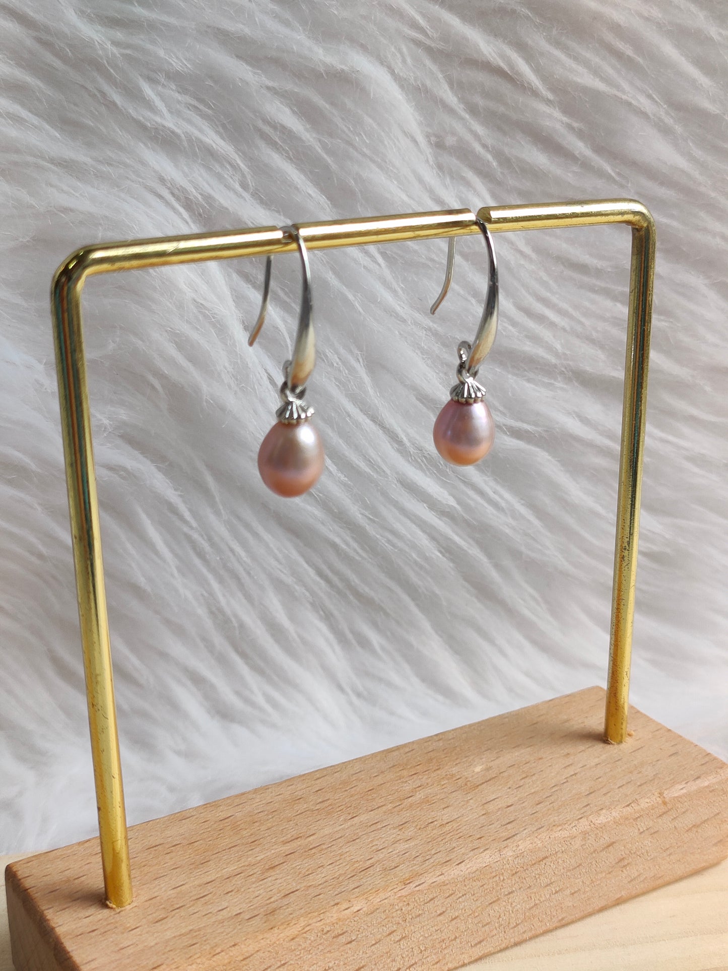 Authentic Fresh Water Pearl Earrings in 5 Micron Settings