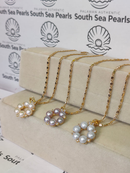 Authentic Fresh Water Pearl Necklace in 5 Micron Settings (1,250 each)