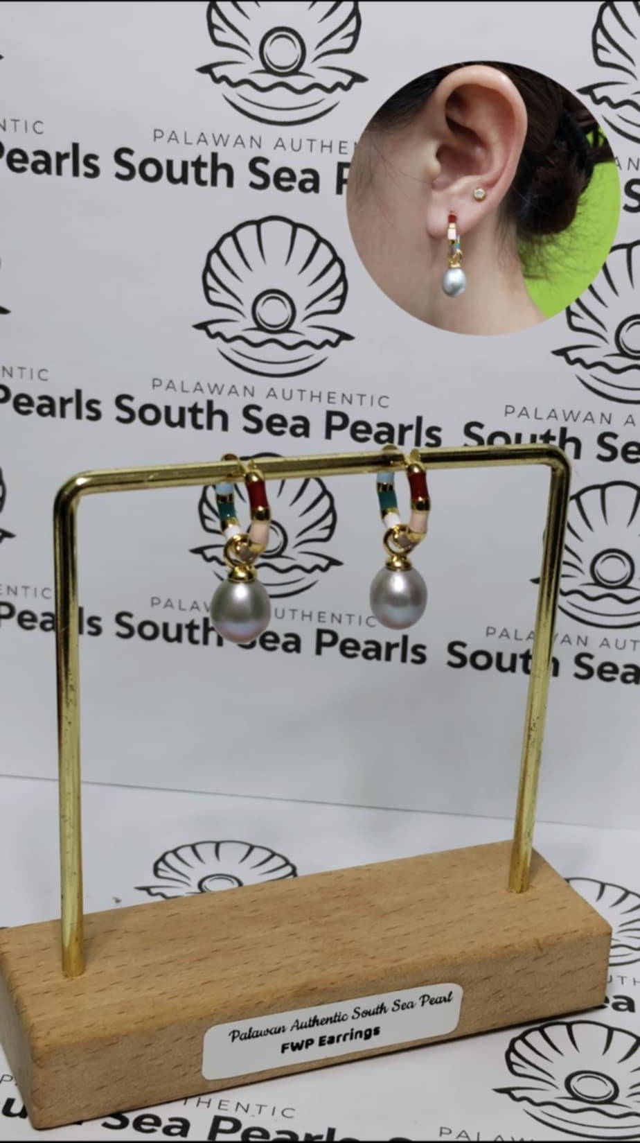 Authentic Fresh Water Pearl Earrings in 5 Micron Settings