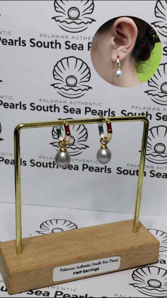 Authentic Fresh Water Pearl Earrings in 5 Micron Settings
