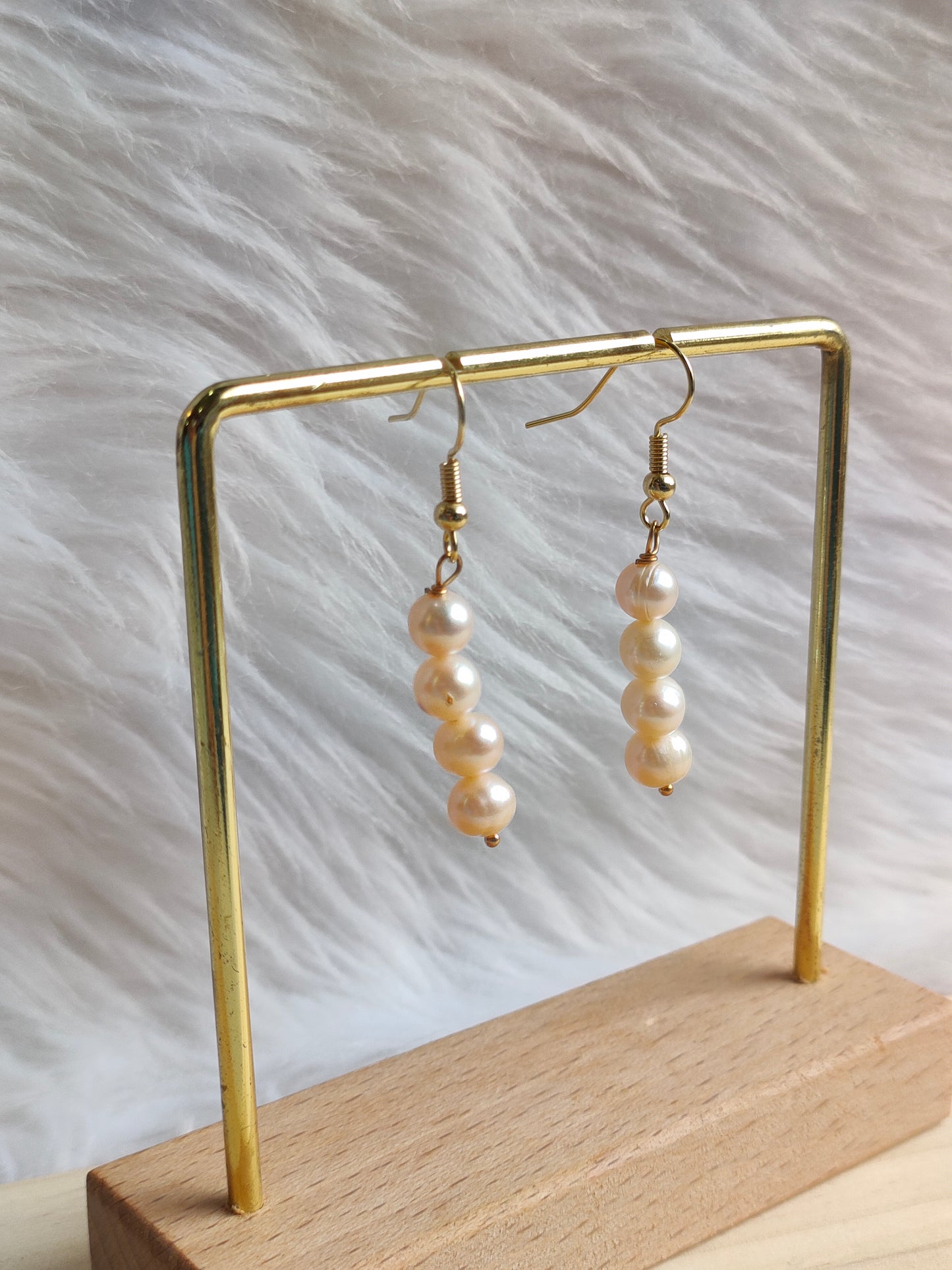 Authentic Fresh Water Pearl Earrings in 5 Micron Settings