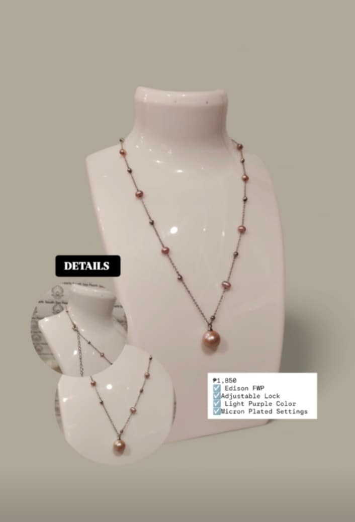 Authentic Fresh Water Pearl Edison Pearl Necklace in 5 Micron Settings