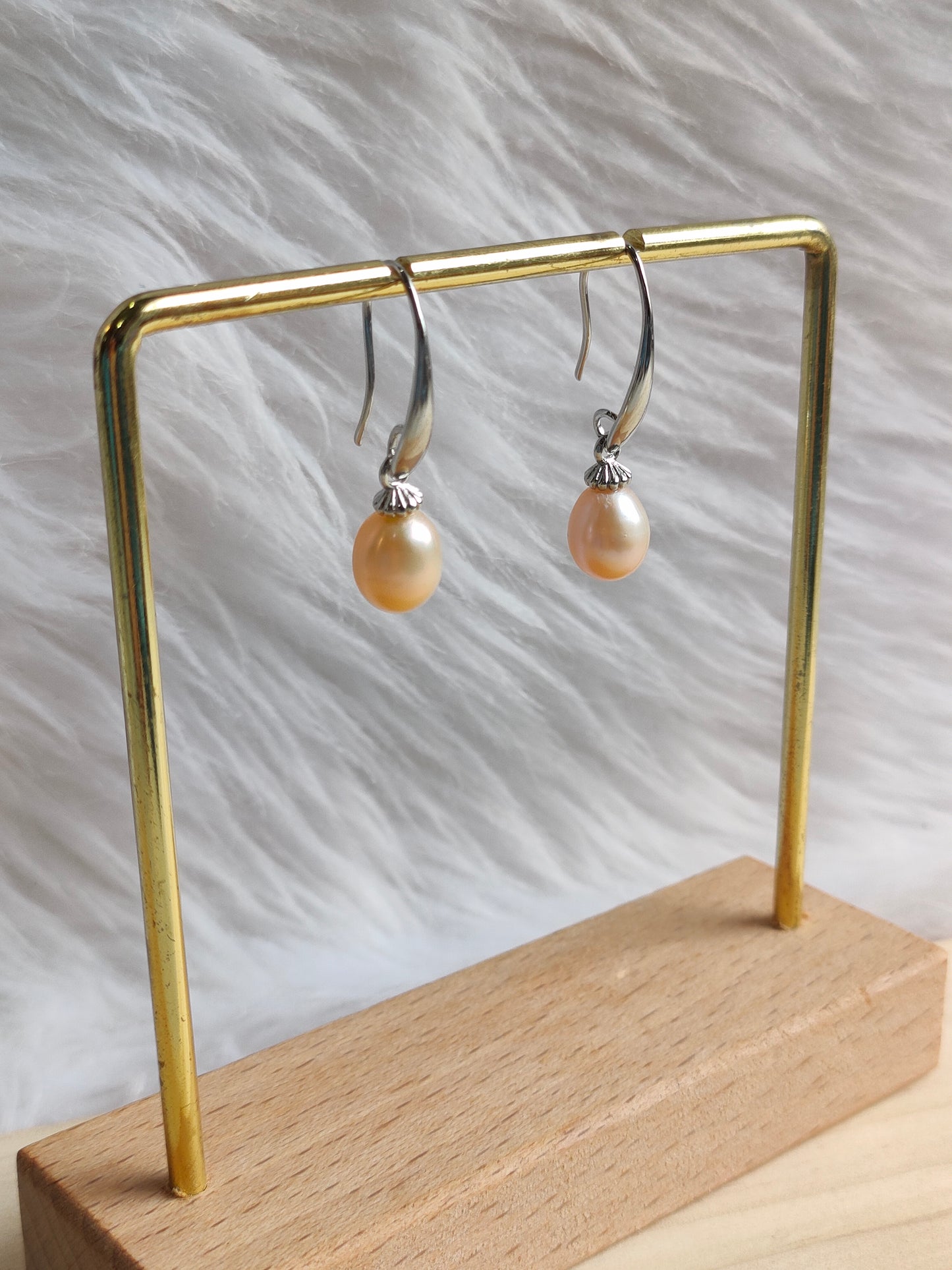 Authentic Fresh Water Pearl Earrings in 5 Micron Settings