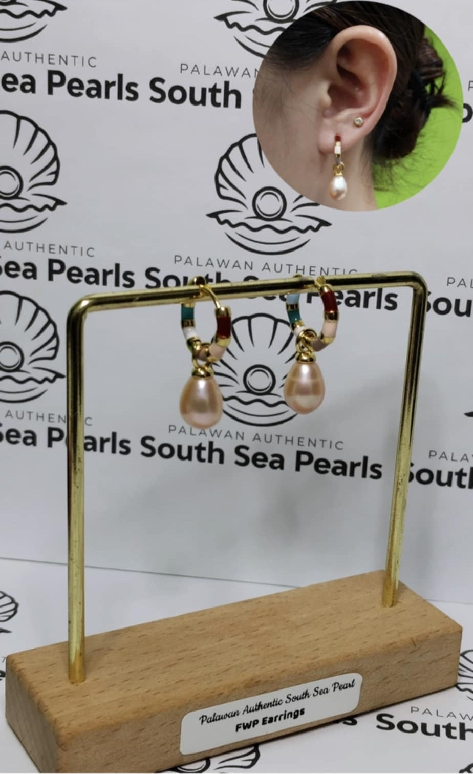 Authentic Fresh Water Pearl Earrings in 5 Micron Settings