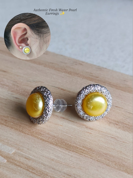 Authentic Fresh Water Pearl Earrings