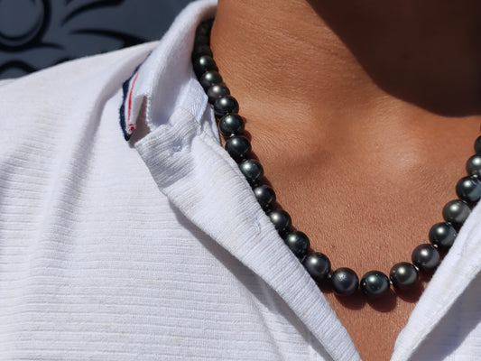 Authentic South Sea Pearl Necklace in 5 Micron Plated Settings