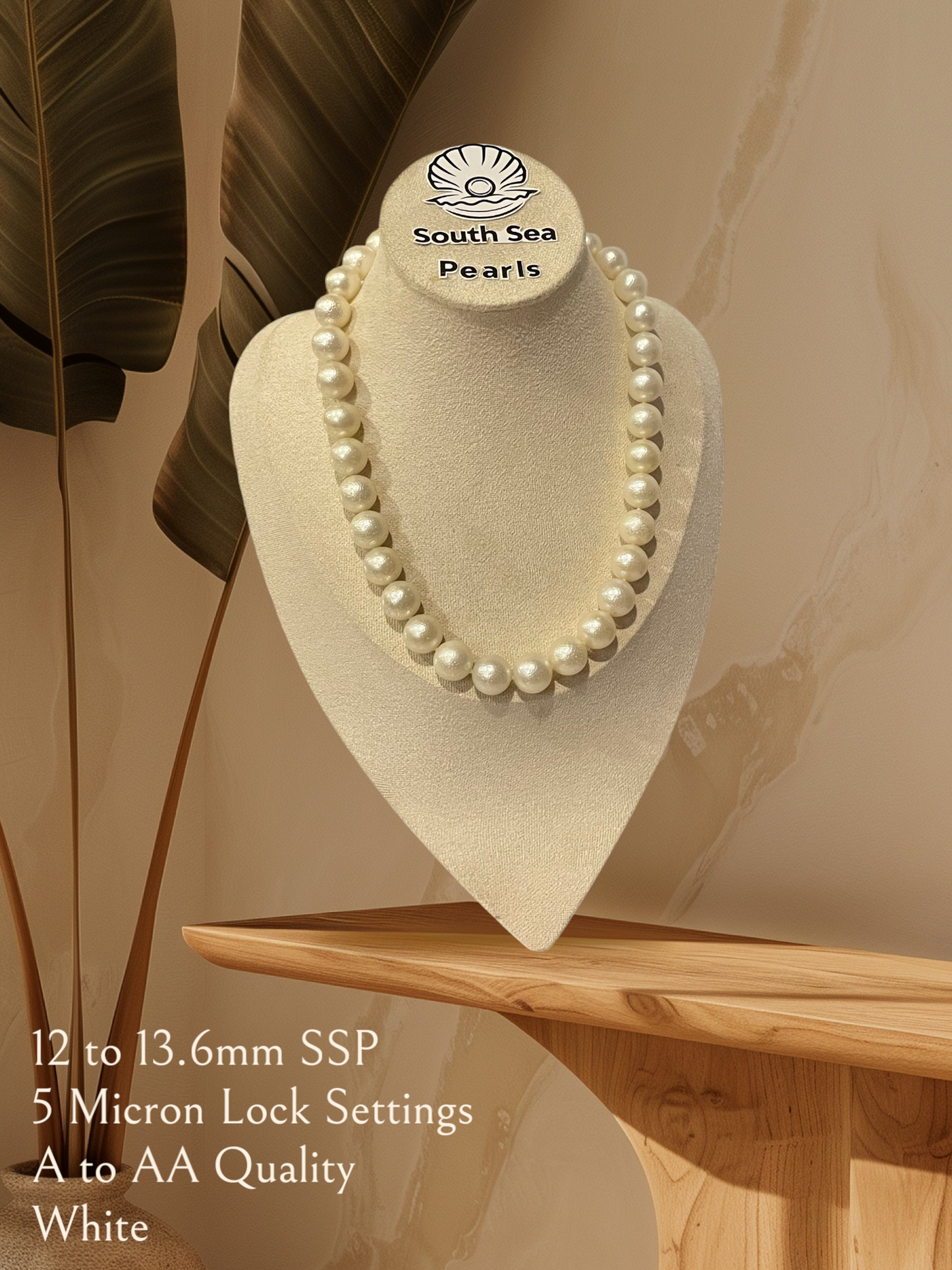 New Arrival! 12 to 13.6mm Authentic White South Sea Pearl Chocker in 5 Micron Setting