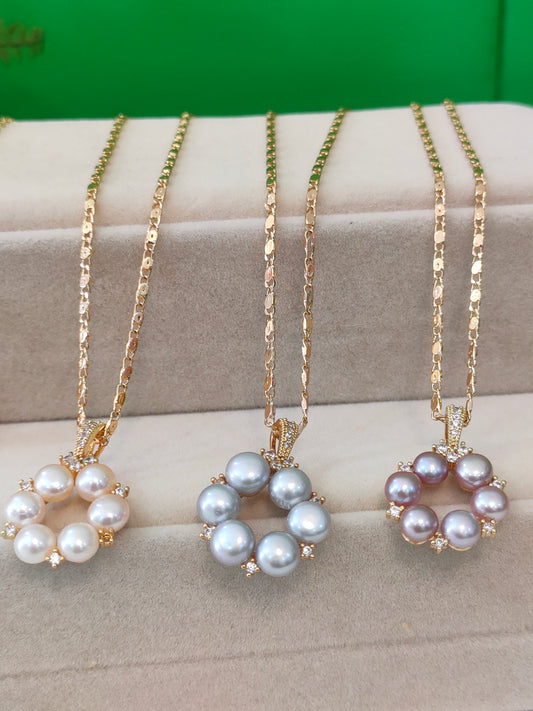 Pearl Necklace in 5 Micron Plated Settings (1,000 each)