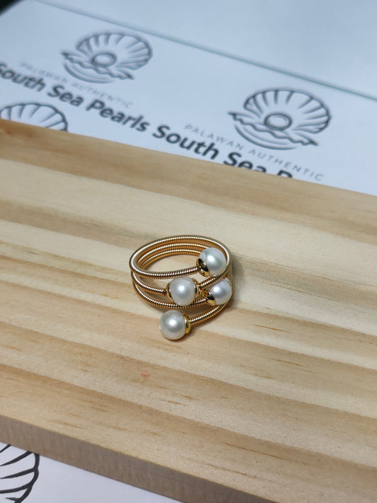 Authentic Fresh Water Pearl Rings in 5 Micron Settings