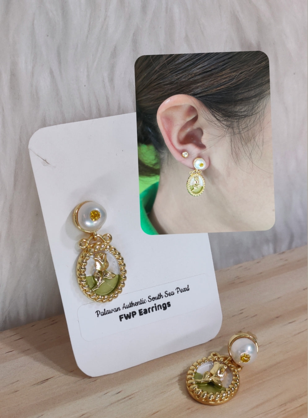 Authentic Fresh Water Pearl Earrings in 5 Micron Settings