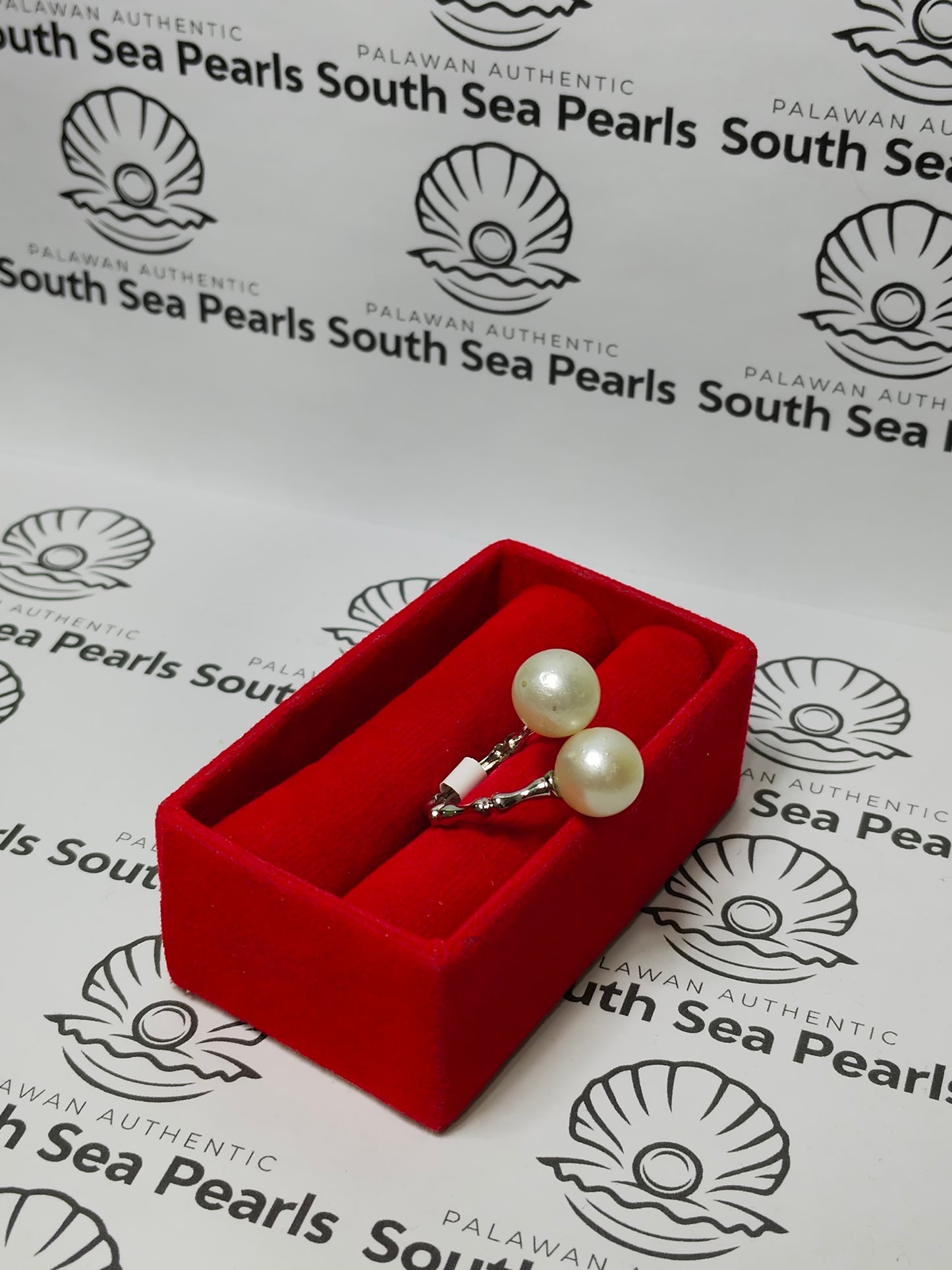 New Arrival! 10.2mm Authentic South Sea Pearls Ring in 5 Micron Plated Settings
