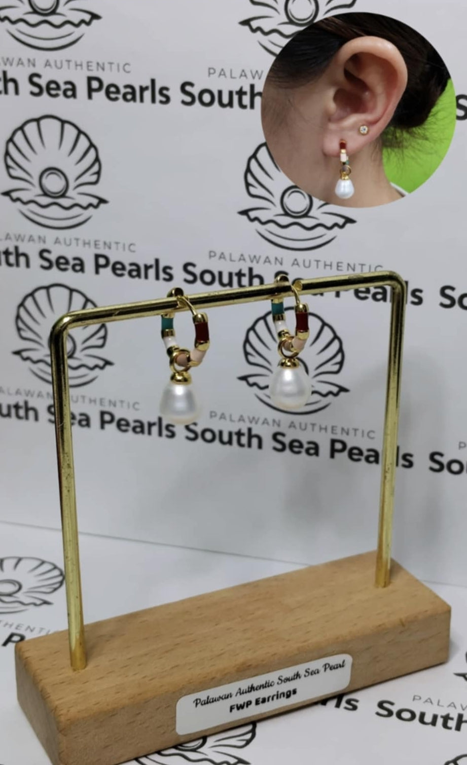 Authentic Fresh Water Pearl Earrings in 5 Micron Settings